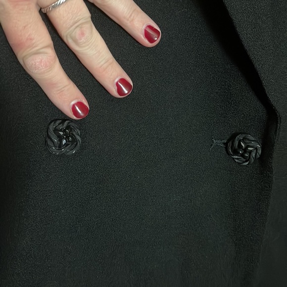 Vtg LILLY TAYLOR NY PARIS Size 22 Blazer Skirt Suit Wool Black Lined Timeless - Picture 16 of 16